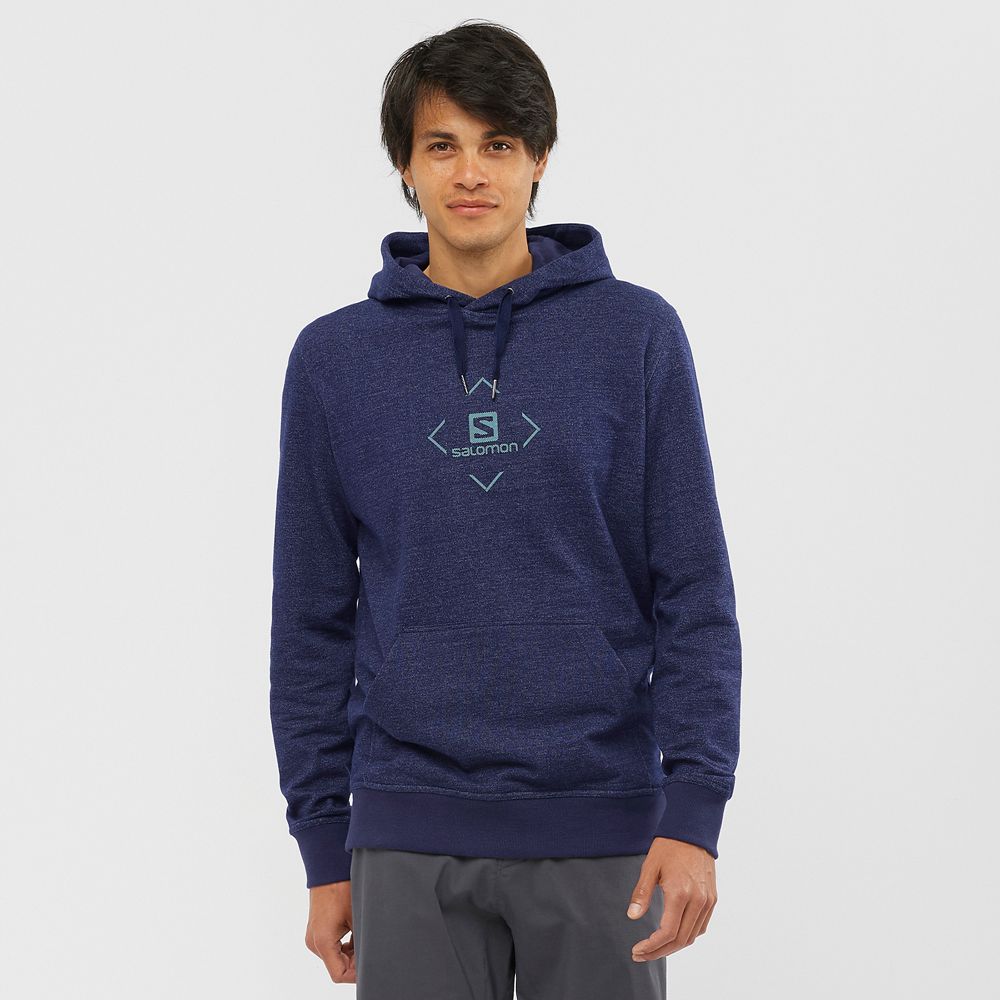 Salomon SHIFT HOODIE M Capa Intermedia Hombre - Azul Marino - Colombia (83746-YKQF)